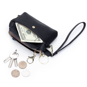 Monedero de Cuero Genuino para Mujer, Gran Capacidad, Portátil, Bolsa para Guardar Monedas, Delgado, Multifuncional, Mini Bolso de Mano - Product Image 3