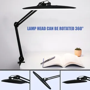 1600 Lumens LED <b>Desk</b> Lamp with Clamp 20 Inches 24W Bright <b>Desk</b> Light Adjustable Arm Dimmable Lamp for Home Office <b>Nail</b> Light - Product Image 4