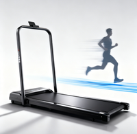Caminadora Eléctrica Plegable Portátil Mini con Pantalla LED, Motor de 1.0 HP, Velocidad de 0-8 km/h para Ejercicio Aeróbico en Casa