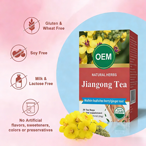 Tisane aux herbes pour la santé utérine des femmes OEM avec molène, vitex, gingembre, ashoka, dong quai, certifiée CGMP, 20 sachets de thé de 2,5 g chacun, par boîte - Product Image 6