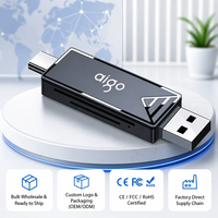 Lecteur de carte SD USB C universel à double emplacement, lecteur de carte TF 2 To, adaptateur de clé USB OTG pour console de jeu, appareil photo, Android, PC