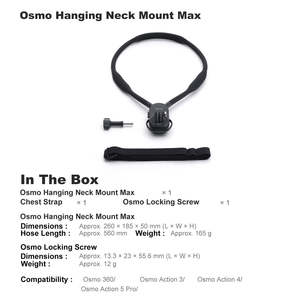 Soporte de Cuello Original DJI <span class=keywords><strong>Osmo</strong></span> Max para DJI <span class=keywords><strong>OSMO</strong></span> Action 4 /Action <span class=keywords><strong>5</strong></span>/<span class=keywords><strong>OM</strong></span> 360/Accesorio para Cámara - Product Image 5
