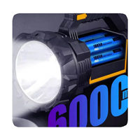 Lampe de poche LED à charge solaire Lampe de recherche 3 panneaux solaires rechargeables avec poignée pour la chasse Camping Randonnée Urgence