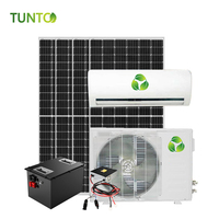 Nouvelles ventes chaudes, prix d'usine, climatiseur solaire split 12000BTU 18000BTU 100% hors réseau, 24h/jour avec panneaux solaires et batterie