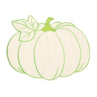 Napperons en tissu Qakai brodés de feuilles et de citrouilles, imperméables, résistants à l'huile, aux taches et à la chaleur, pour restaurants