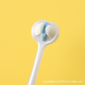 Children Toothbrush Soft Bristle Three Sided Design For Kids Age 5 12 Manual Toothbrush High Quality Pink And Sky Blue - Product Image 1