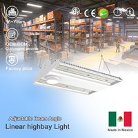 Projecteur linéaire LED à angle de faisceau réglable, CCT réglable, puissance variable, en aluminium, fabriqué au Mexique, DLC 6.0, éclairage de parking