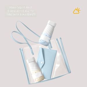 Sombrilla de Sol con Protección Solar UPF50+ para Mujer, Ultraligera, Compacta, de Doble Uso para Sol y Lluvia - Product Image 2
