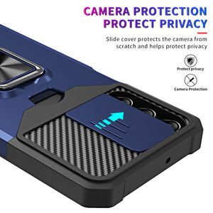 Armor Card Slot Holder Case para <span class=keywords><strong>Samsung</strong></span> Galaxy A55 A35 A25 A15 A54 A34 A14 5G A53 A52 A72 Ring Stand Camera Privacy Case - Product Image 3