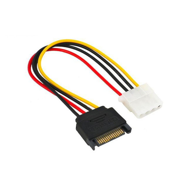 SATA 15-pin to 4-pin power cable IDE serial cable 4-pin female to SATA 15-pin male hard drive cable