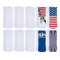 Chaussettes personnalisées avec logo personnalisé, nouvelle conception 2025, échantillons gratuits, 100% polyester, impression numérique 3D, chaussettes de longueur mi-mollet, sublimation