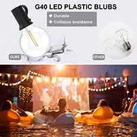 Outdoor String Lights Mains 41FT G40 30 3 Plastik birnen Wasserdichte Globe Lights für Indoor Garden Home Weihnachts hochzeits feier