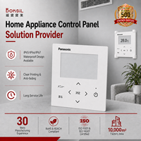 Clavier tactile plat avec membrane brillante, superposition graphique en acrylique, panneau de commande électronique intelligent avec fenêtre transparente