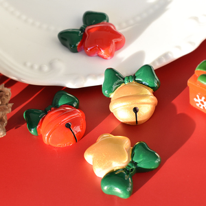 Cabochons en résine à dos plat en forme de clochettes de Noël et nœuds, accessoires mignons pour loisirs créatifs et décoration de scrapbooking - Product Image 4