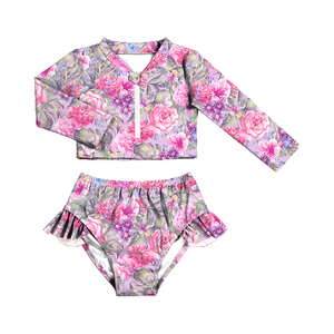 Traje de Baño para Niña con Diseño Floral 2022 de Yiwu Yiyuan Garment, Traje de Baño Bonito para Niña Pequeña, Traje de Baño Personalizado para Niñas, Bikini para Niñas - Product Image 3