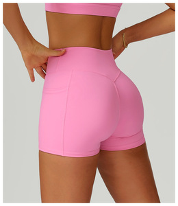 Shorts de yoga sexys para mujer, shorts de ciclista de talla grande para mujer, shorts de gimnasio para mujer, shorts con efecto fruncido en el trasero para mujer - Product Image 5