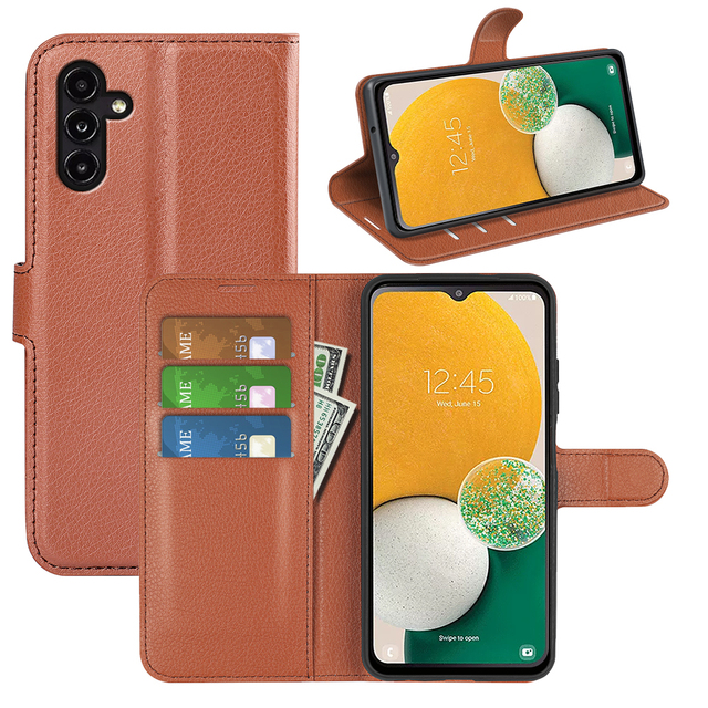 Leather Wallet Flip Stand Card Slots Phone Case for Samsung Xcover 6 Pro 5S M33 M53 A73 A53 A33 A03 Core A13 TPU in Inner Cover