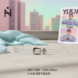 Cinturón Transparente para Delineador de Ojos Tk de 2.3 cm con Hebilla Metálica, Accesorio de Moda Y2K - Product Image 5