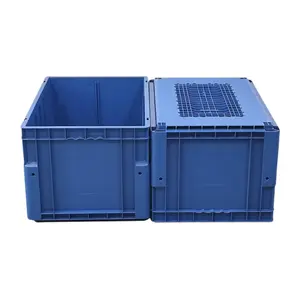 EuroBox Logistic Larger Stackable Transport Solid Plastic Crates For Storage And Moving Turnover Crate Vertical Storage Box