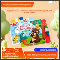 Grenzüberschreitende englische Version: Malbuch für Kinder mit Wasserfarben, DIY-Aquarell-Lernbuch für den Kindergarten, anpassbar