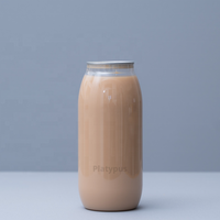 Logo personnalisé, transparent, qualité alimentaire, 500 ml, 650 ml, canette de bière en plastique PET jetable pour boissons et boissons avec couvercle facile à ouvrir