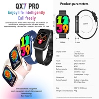 Montre connectée Qx7pro, écran HD de 1,96 pouce, grand écran, application Glory Fit, appel BT, oxygène sanguin, pour hommes et femmes, Android IOS, montre connectée QX7 Pro