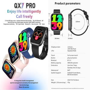 Montre connectée Qx7pro, écran HD de 1,96 pouce, grand écran, application Glory Fit, appel BT, oxygène sanguin, pour hommes et femmes, Android IOS, montre connectée QX7 <span class=keywords><strong>Pro</strong></span> - Product Image 6