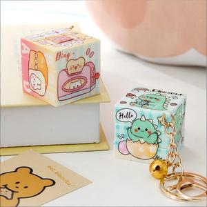 Portachiavi <span class=keywords><strong>Cubo</strong></span> <span class=keywords><strong>di</strong></span> <span class=keywords><strong>Rubik</strong></span> a Tema Cartone Animato, Regalo Creativo Antistress in Metallo, Accessorio per Zaino Studenti, Ciondolo Portachiavi - Product Image 2