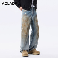 2026 Chine Élégant Personnalisé Rookies dos Pantalons largos pour hommes grandes tailles, vente en gros, en vrac, pas cher, en coton, style baggy, type jean