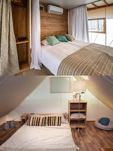 Tienda de campaña doble para Hotel, nuevo diseño, complejo turístico, Glamping, Safari - Product Image 5
