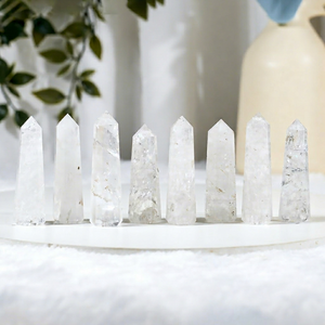Cristal de Cuarzo de Primera Calidad, 1 kg, Obelisco/Puntas de Torre, Cristales Naturales Curativos, Decoración para el Hogar/Oficina, Tallado por Anshul Impex - Product Image 1