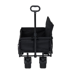 Chariot pliable convertible 3-en-1 avec siège-banc et rangement, chariot utilitaire robuste pour le camping, la <span class=keywords><strong>plage</strong></span>, les sports, le jardin - Product Image 2