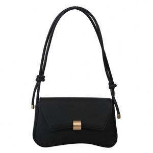 Bolso de hombro estilo hobo de playa personalizado en cuero PU perforado, bolso cruzado pequeño tipo saco con cordón en lona - Product Image 4