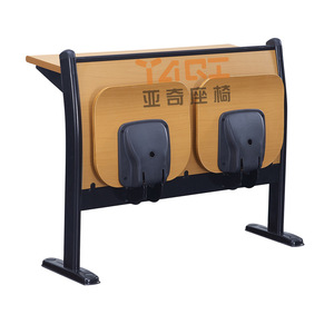 Sièges de salle de conférence Yachi avec tablette d'écriture pliable noire YA-X001, rangée de chaises pour usage scolaire - Product Image 1