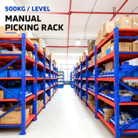 Système de rayonnage à palettes en acier robuste à 4 niveaux/1000 kg, étagères métalliques réglables de haute qualité pour entrepôt, vente en gros