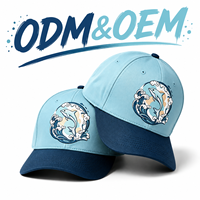 Gorra de Béisbol Unisex Juvenil de Algodón de Seis Paneles con Bordado Personalizado de Dos Tonos, Estilo Náutico, para Vacaciones Costeras