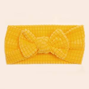 새로운 아기 단색 활 머리띠 어린이 단색 따뜻하고 편안한 머리띠 부드러운 아기 헤어 액세서리 - Product Image 5