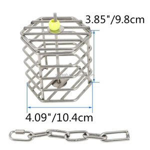 Comedero Colgante de Acero Inoxidable para Pájaros, Juguete de Forrajeo para Loros, Soporte para Frutas y Verduras - Product Image 6