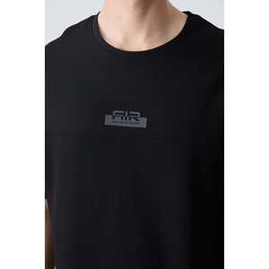 ชุดกางเกงขาสั้นผู้ชายผ้าฝ้ายสีดำทรงโอเวอร์ไซส์ รุ่น 85259 เนื้อผ้านุ่มสบาย สวมใส่สบายๆ - Product Image 6