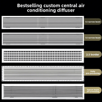 Grilles de ventilation linéaires modernes en plastique ABS durable, diffuseur de plafond à fentes, grille d'aération étroite personnalisée pour usage résidentiel et commercial