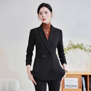 봄 가을 고급 전문 여성 세트 비즈니스 면접 영업 관리자 작업복 블레이저 공식 사무복 - Product Image 6