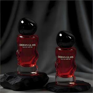 Nuevo Diseño de Botella de <span class=keywords><strong>Perfume</strong></span> Cilíndrica de Vidrio de 50 ml con Superficie Ondulada Irregular, Colorida, Vacía, con Tapa de Pulverización - Product Image 4