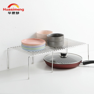 ชั้นวางของสแตนเลสแบบตั้งโต๊ะ 2 ชั้น ยี่ห้อ Huasimeng พร้อมที่หนีบฝาปิด สำหรับใส่เครื่องเทศและเครื่องปรุงรส - Product Image 2