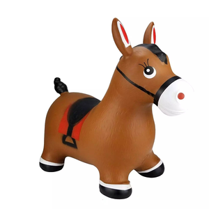 Jouets gonflables en gros de trémie de cheval, animaux rebondissants de ferme de tout-petits, cheval sautant gonflable pour des enfants - Product Image 1