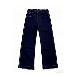 Nuovi <span class=keywords><strong>Pantaloni</strong></span> a Gamba Larga alla Moda S-XXL in Cotone a Vita Media Jeans <span class=keywords><strong>Larghi</strong></span> da <span class=keywords><strong>Donna</strong></span> - Product Image 1