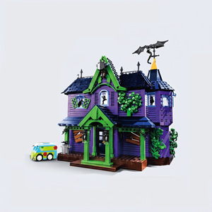 Blocs de construction de la maison hantée de Scooby <span class=keywords><strong>Doo</strong></span>, ornement assemblé pour Halloween, jouet de construction éducatif à faire soi-même pour garçons - Product Image 4