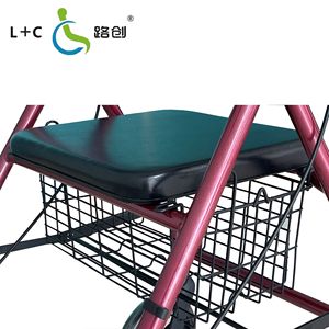 L+C Rollator <b>Walker</b> With Seat And Basket For Elderly And <b>Disabled</b> Mobility Aid Four Wheel <b>Walker</b> - Product Image 3