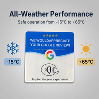 Carte de commentaires Google NFC vierge, 16 options de langues, réinscriptible 100 000 fois, boostez vos évaluations 5 étoiles, carte de table en acrylique personnalisable