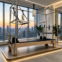 Table de Pilates Cadillac Trapeze 3-en-1 professionnelle en bois d'érable, machine combinée portable et réglable haut de gamme pour studio de fitness