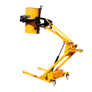 Gebogener Arm erhöhter Stapler 350kg kleiner manueller faltbarer hydraulischer Paletten stapler Maschine Hands chub elektrischer Öl trommel heber - Product Image 3